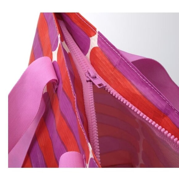 Ikea x Marimekko BASTUA Shopping Lunch Bag Pink Dual Handles - Picture 8 of 10